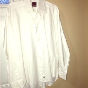 Men’s white collared dress shirts
